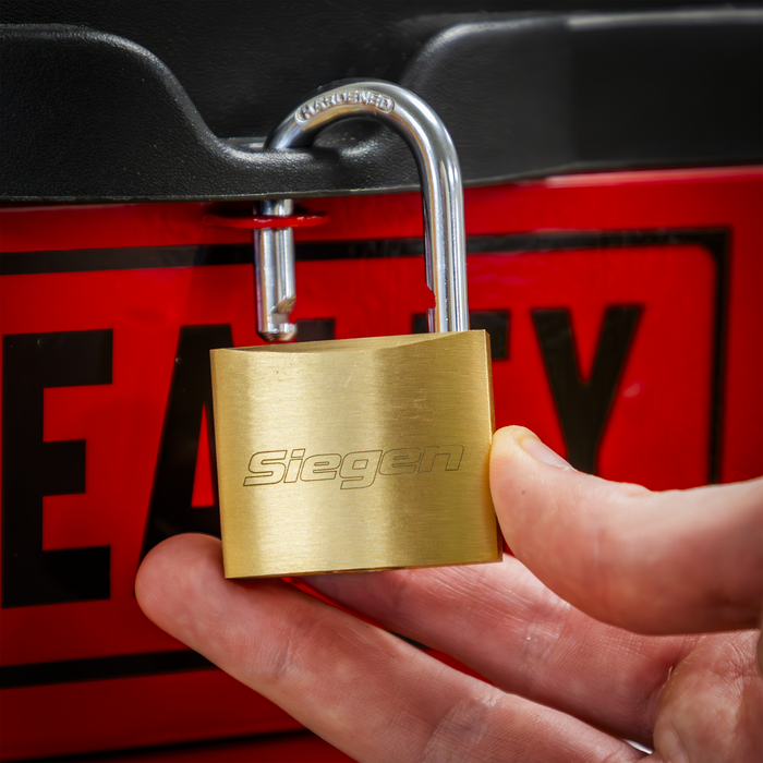 Siegen Brass Body Padlock with Brass Cylinder Keyed Alike - Pack of 4 | S0992