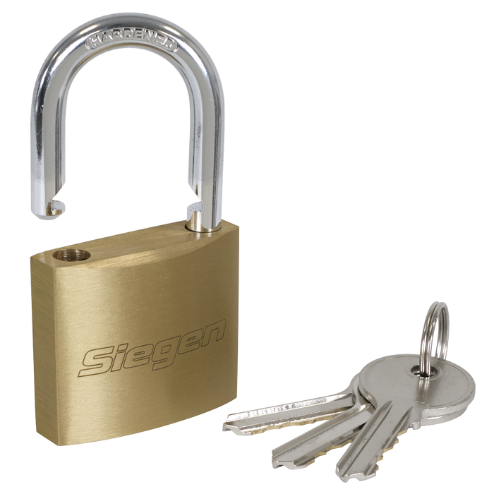 Siegen Brass Body Padlock with Brass Cylinder Keyed Alike - Pack of 4 | S0992