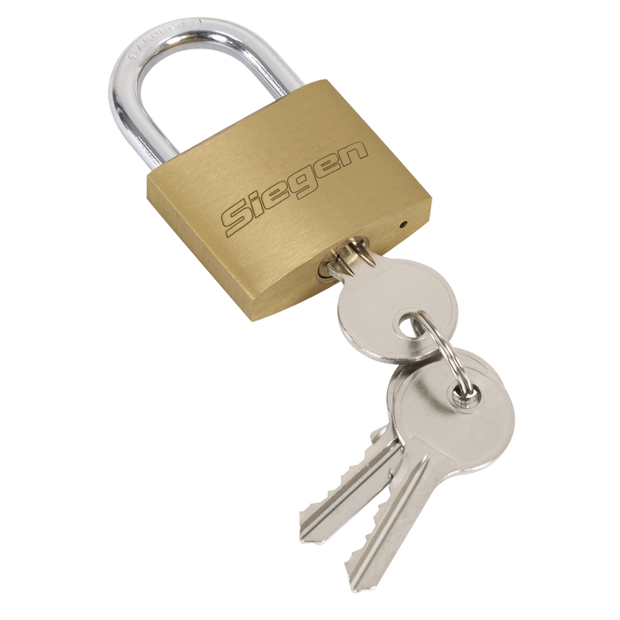 Siegen Brass Body Padlock with Brass Cylinder Keyed Alike - Pack of 4 | S0992