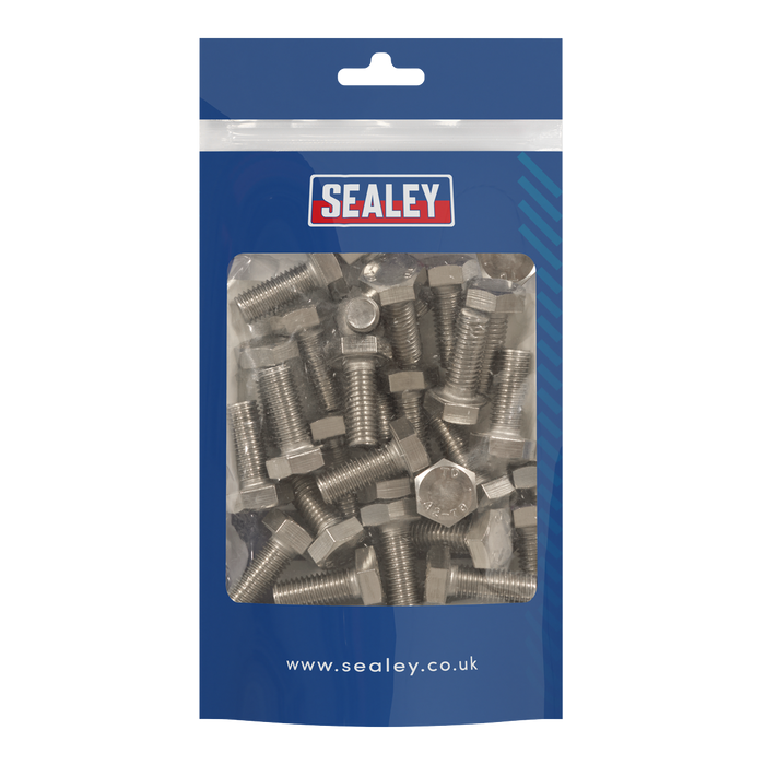 Stainless Steel Hex Head Set Screw M10 X 25 A2, DIN 933 - Pack of 25 | S1025