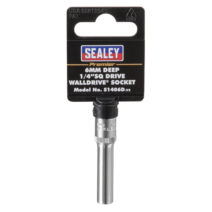 Premier Deep Socket 1/4"Sq Drive 6mm | S1406D