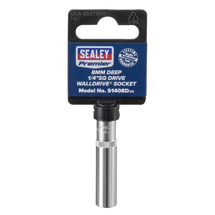 Premier Deep Socket 1/4"Sq Drive 8mm | S1408D