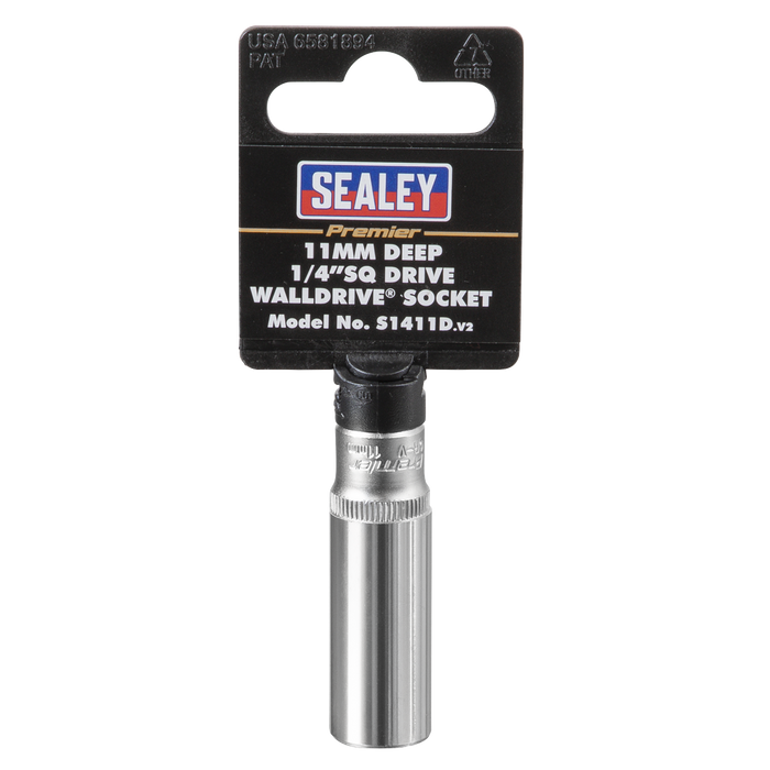 Premier Deep Socket 1/4"Sq Drive 11mm | S1411D