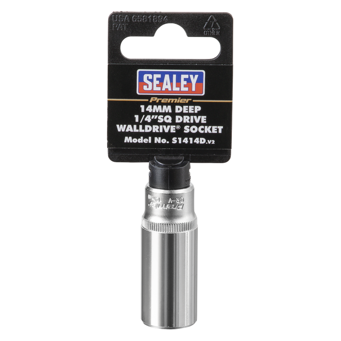Premier Deep Socket 1/4"Sq Drive 14mm | S1414D