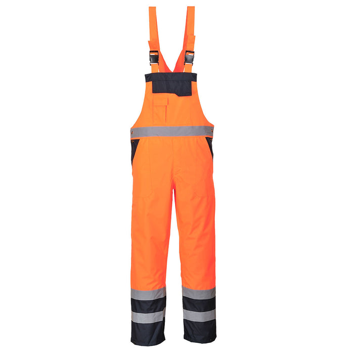 Portwest Hi-Vis Contrast Bib and Brace Trouser | S489