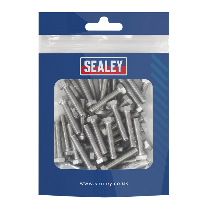 Stainless Steel Hex Head Set Screw DIN 933 - M5 X 25 A2 - Pack of 50 | S525