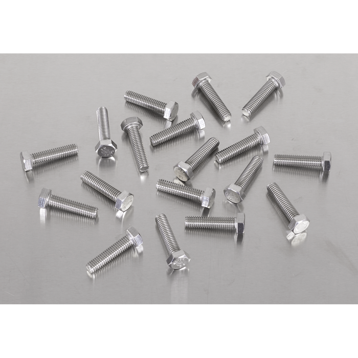 Stainless Steel Set Screw M6 x 25mm 1mm Pitch, DIN 933 - Pack of 50 | S625S