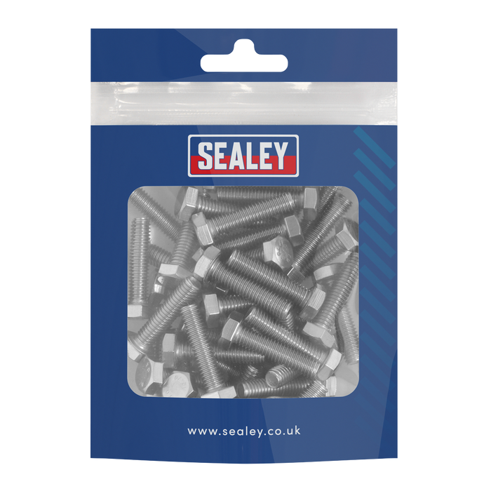 Stainless Steel Set Screw M6 x 25mm 1mm Pitch, DIN 933 - Pack of 50 | S625S