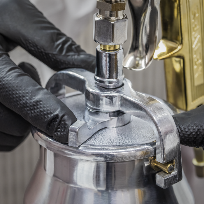 Workshop Gold Series Suction Feed Spray Gun 1.8mm Set-Up | S701
