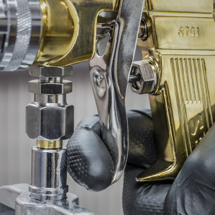 Workshop Gold Series Suction Feed Spray Gun 1.8mm Set-Up | S701