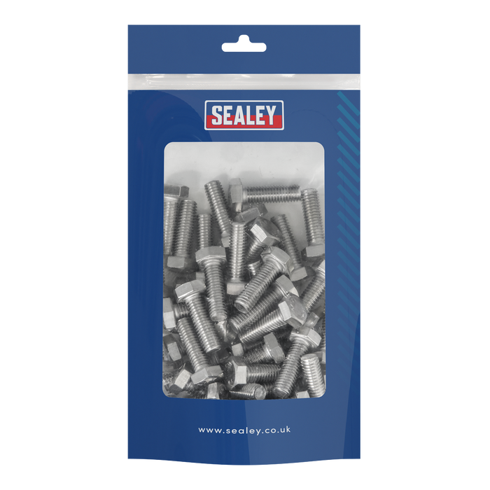 Stainless Steel Hex Head Set Screw DIN 933 - M8 X 25 A2 - Pack of 50 | S825S