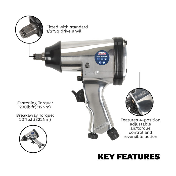 Air Impact Wrench 1/2"Sq Drive | SA2