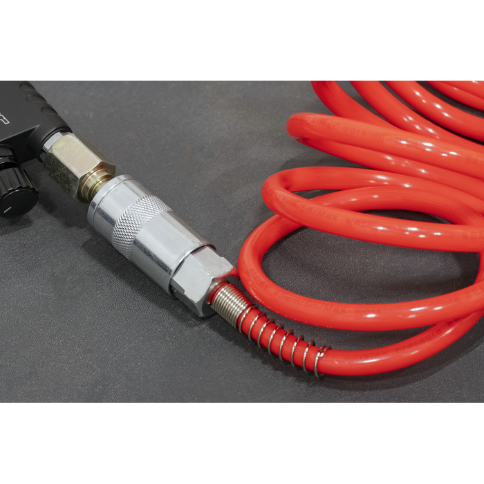 PE Coiled Air Hose with Couplings 5m x 5mm | SA305