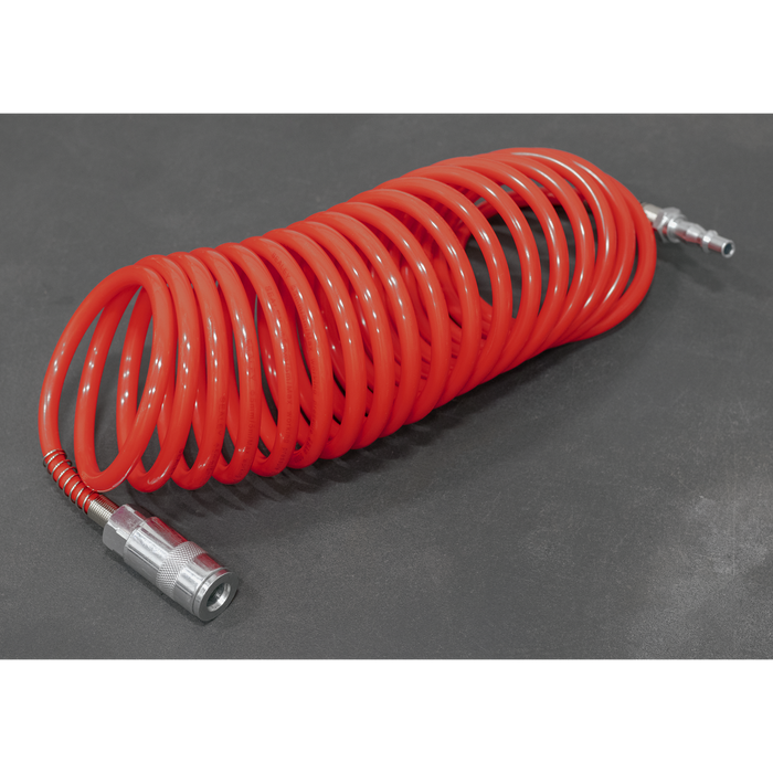 PE Coiled Air Hose with Couplings 5m x 5mm | SA305