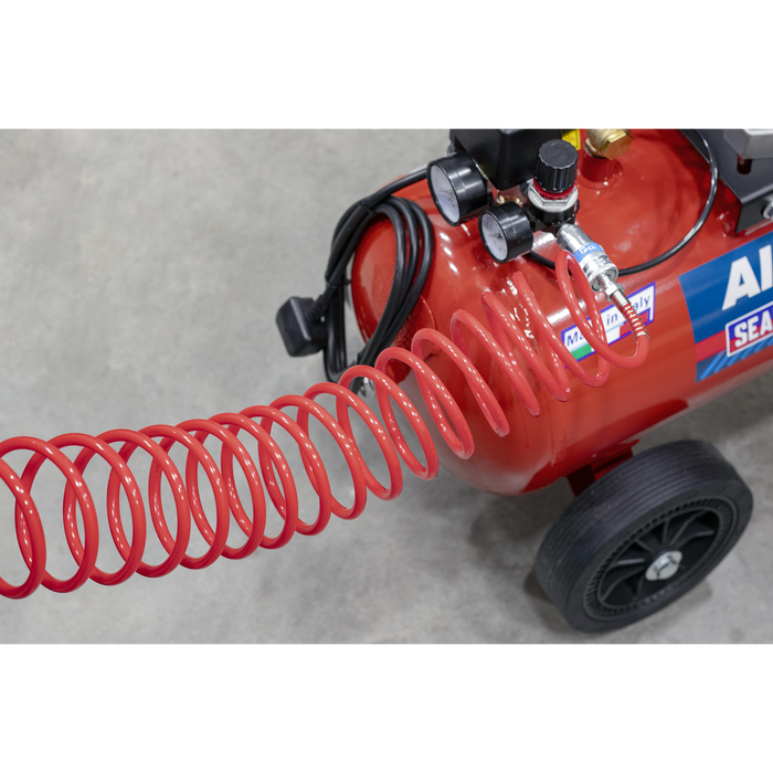 PE Coiled Air Hose with Couplings 5m x 5mm | SA305