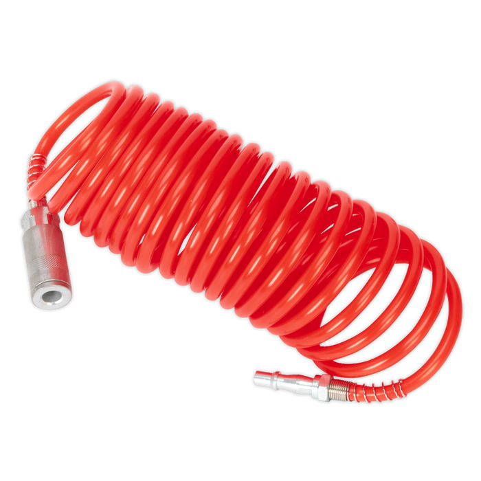 PE Coiled Air Hose with Couplings 5m x 5mm | SA305