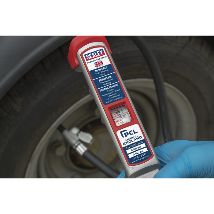 PCL Professional Tyre Inflator with 2.5m Hose & Clip-On Connector | SA37/94
