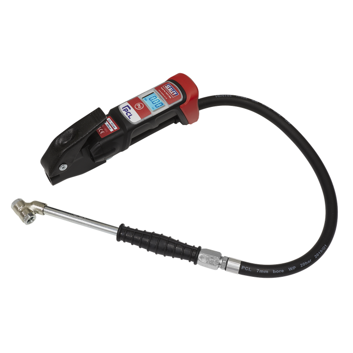 PCL Anodised Digital Tyre Inflator with Twin Push-On Connector | SA37/96B