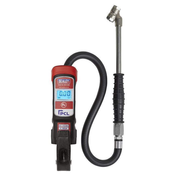 PCL Anodised Digital Tyre Inflator with Twin Push-On Connector | SA37/96B