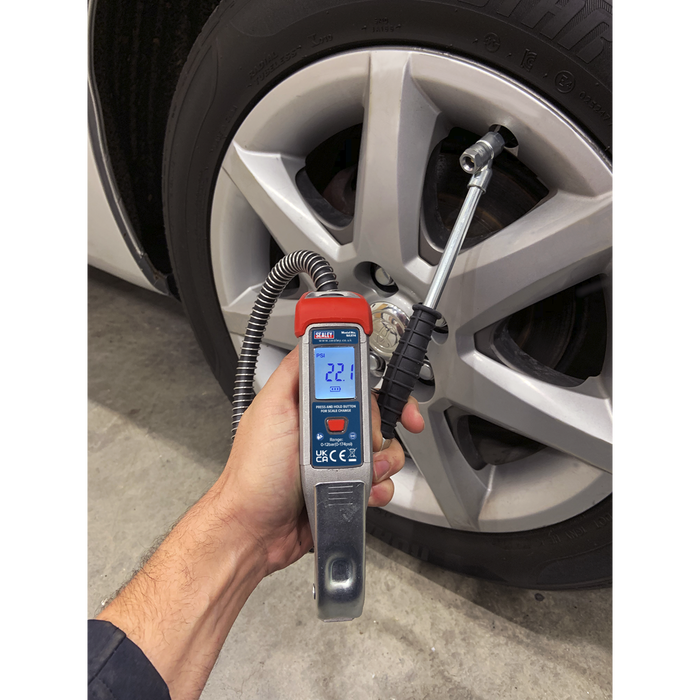 Digital Tyre Inflator with 0.5m Hose & Twin Push-On Connector | SA374