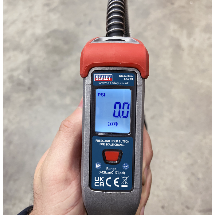 Digital Tyre Inflator with 0.5m Hose & Twin Push-On Connector | SA374