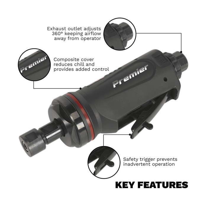 Premier Straight Maxi Air Die Grinder 6mm | SA654