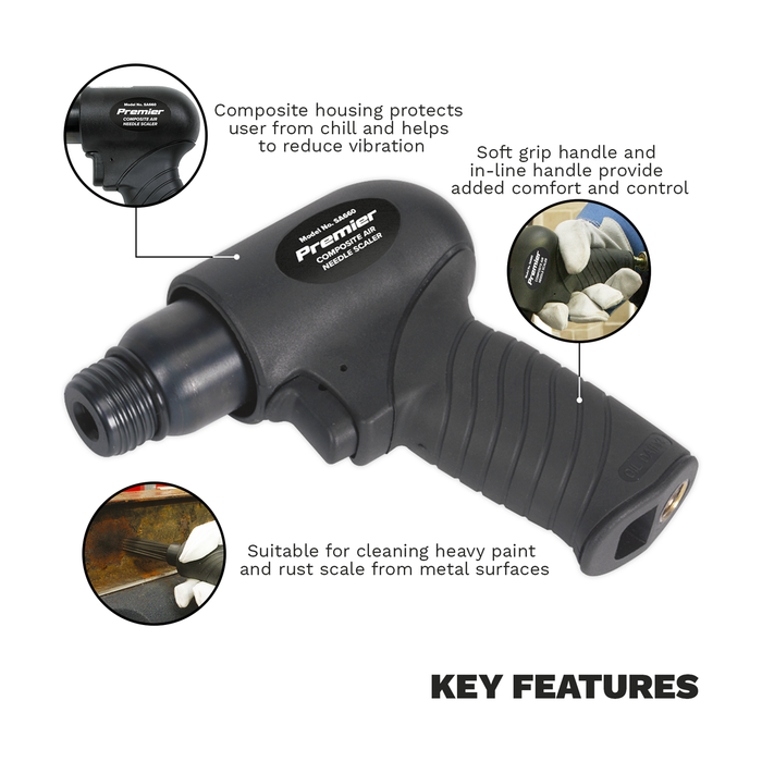 Premier Composite Pistol Type Air Needle Scaler | SA660