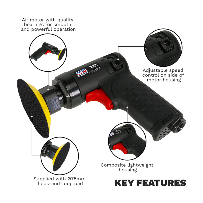 Premier Composite Mini Air Orbital Sander 75mm | SA721