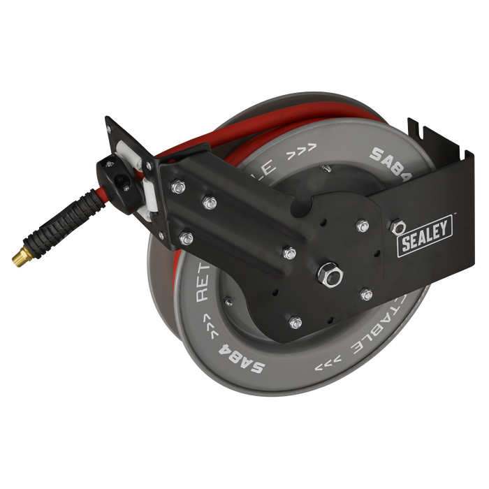 8m Retractable Rubber Air Hose with Steel Reel 10mm ID | SA84