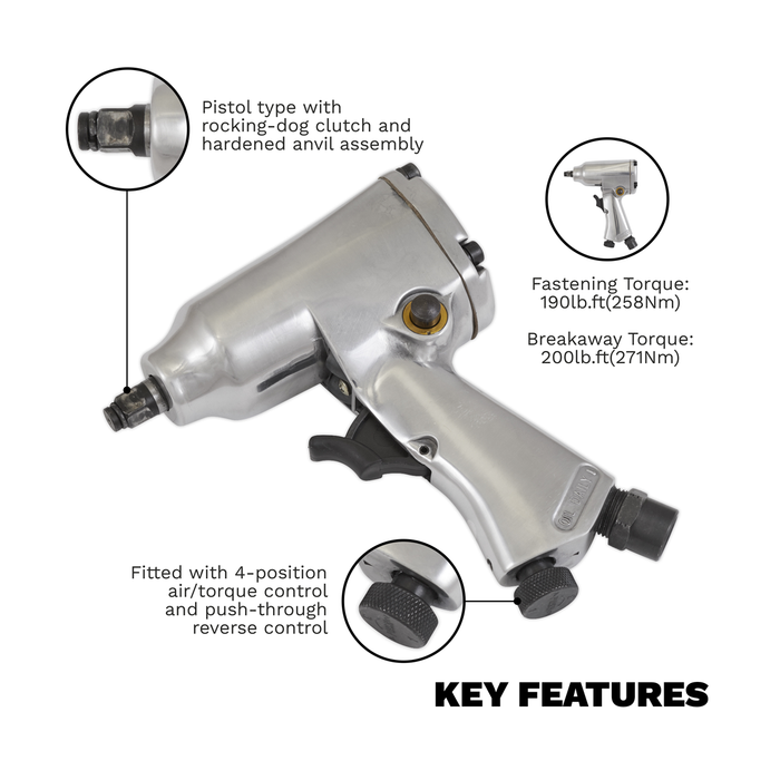 Air Impact Wrench 3/8"Sq Drive | SA912