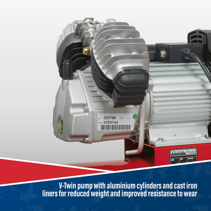 50L V-Twin Direct Drive Air Compressor 3hp | SAC05030