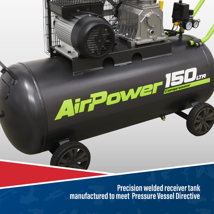 150L Belt Drive Air Compressor 3hp | SAC15030B