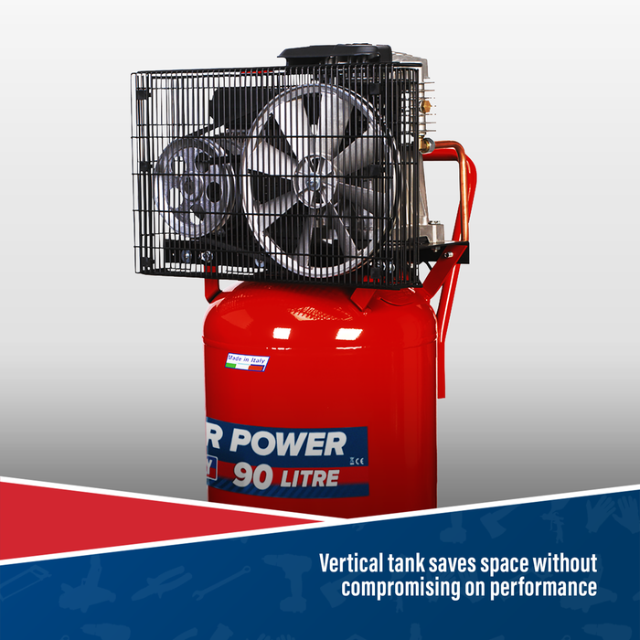 90L Belt Drive Vertical Compressor 3hp | SAC1903B