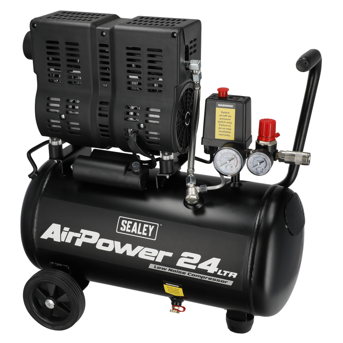24L Low Noise Oil Free Direct Drive Air Compressor 1hp | SAC2400S
