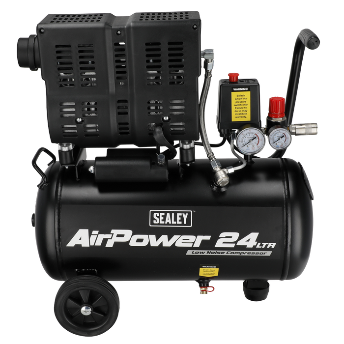 24L Low Noise Oil Free Direct Drive Air Compressor 1hp | SAC2400S