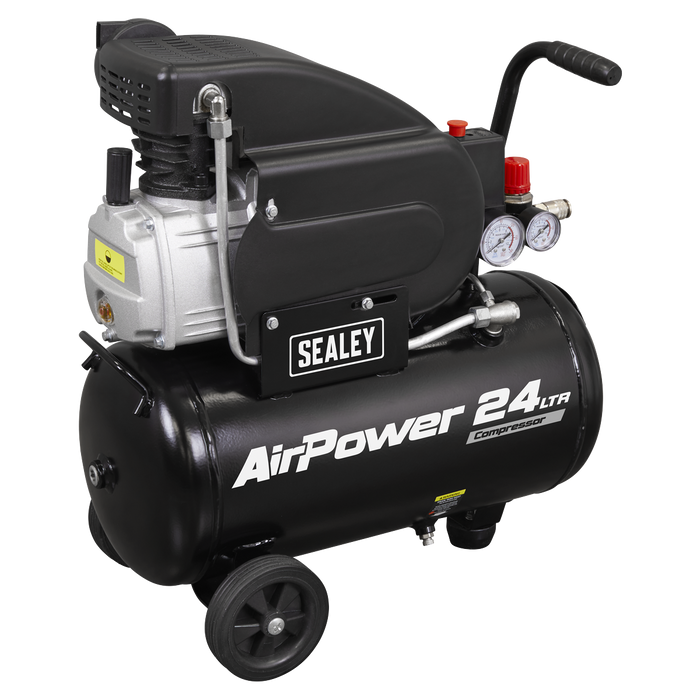 24L Direct Drive Air Compressor 2hp with 4pc Air Accessory Kit | SAC2420APK