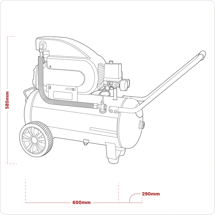 24L Direct Drive Air Compressor 2hp | SAC2420E