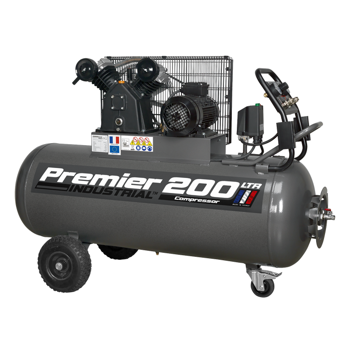 Premier 200L Belt Drive Air Compressor with Front Control Panel | SAC3203B3PH