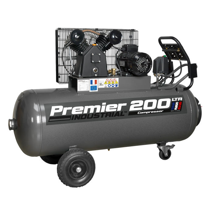 Premier 200L Belt Drive Air Compressor with Front Control Panel | SAC3203B3PH