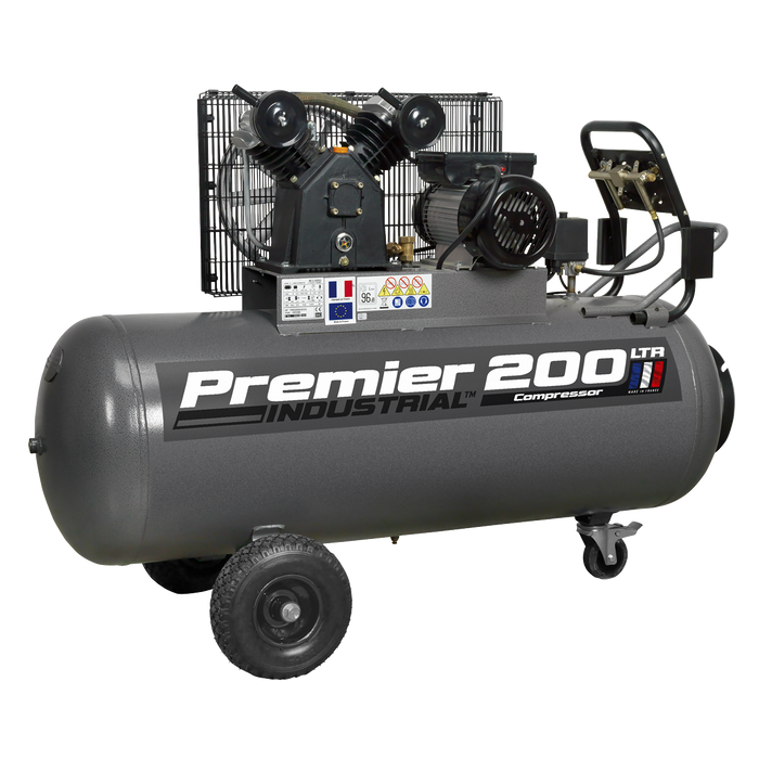 Premier 200L Belt Drive Air Compressor with Front Control Panel 3hp | SAC3203B