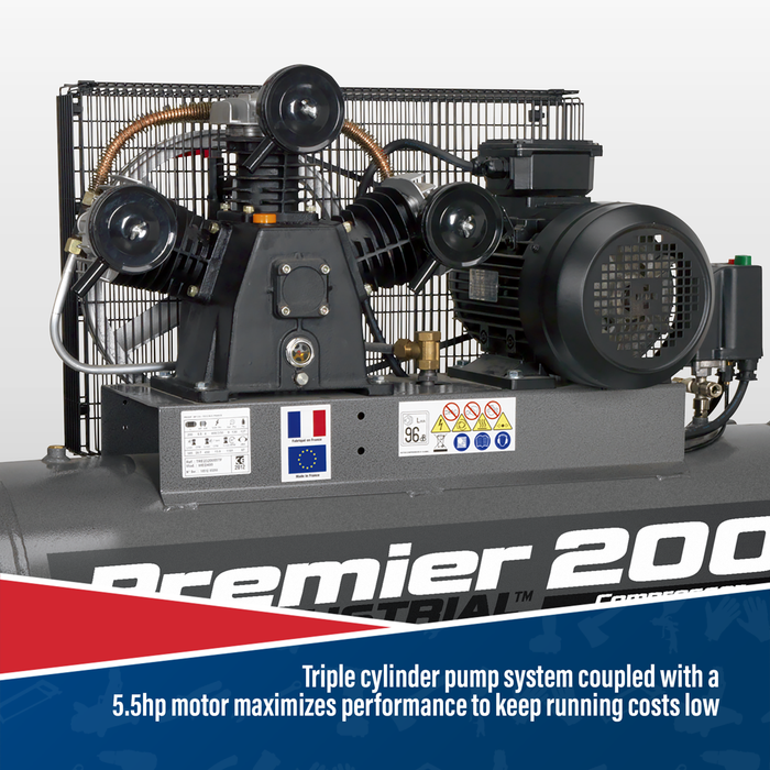 Premier 200L Belt Drive Air Compressor 5.5hp | SAC32055B