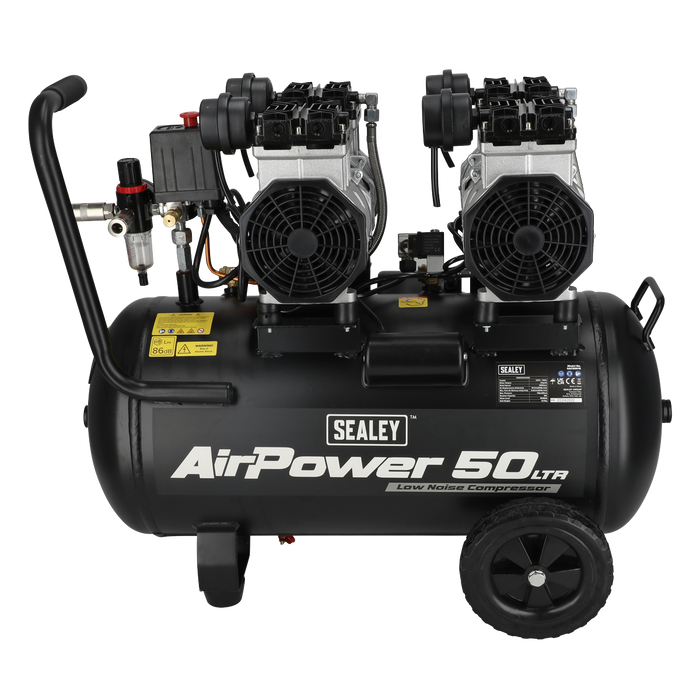 50L Low Noise Oil Free Direct Drive Air Compressor 2 x 2hp | SAC5001S
