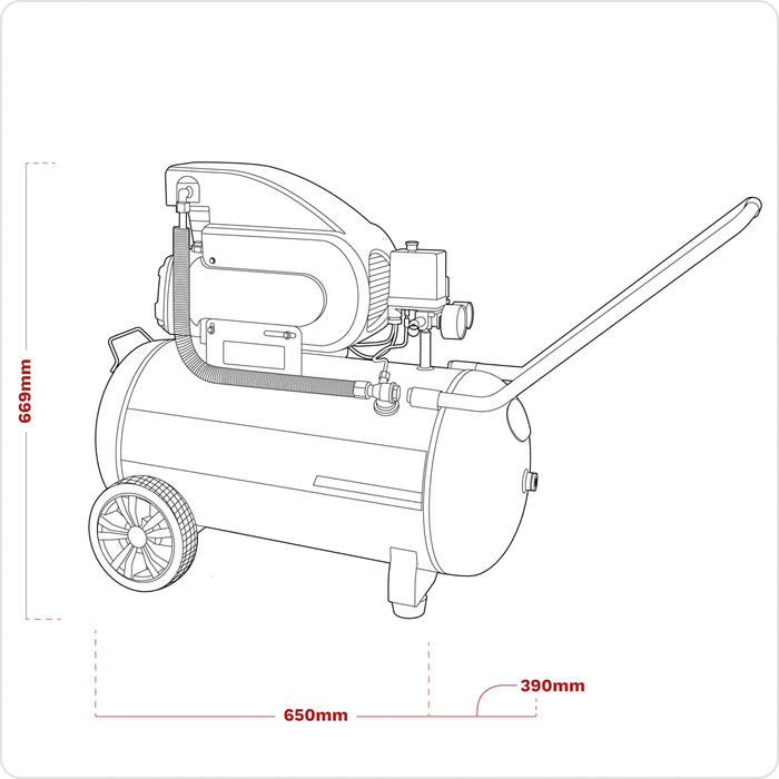 50L Direct Drive Air Compressor 2hp | SAC5020E