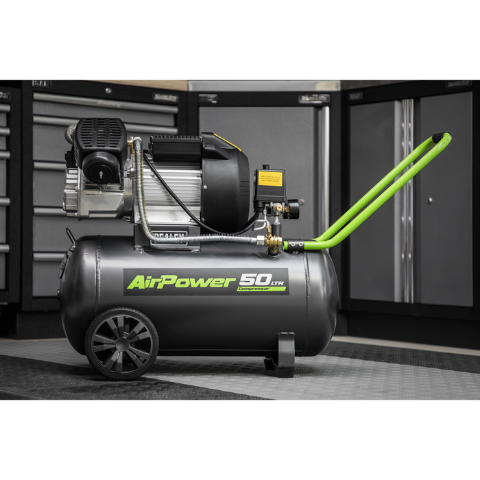 50L V-Twin Direct Drive Air Compressor 3hp with Air Accessory Kit | SAC5030VEKIT