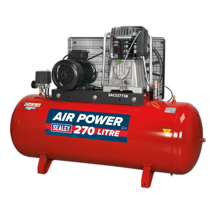 270L Belt Drive Air Compressor with Cast Cylinders 7.5hp 2-Stage | SAC52775B