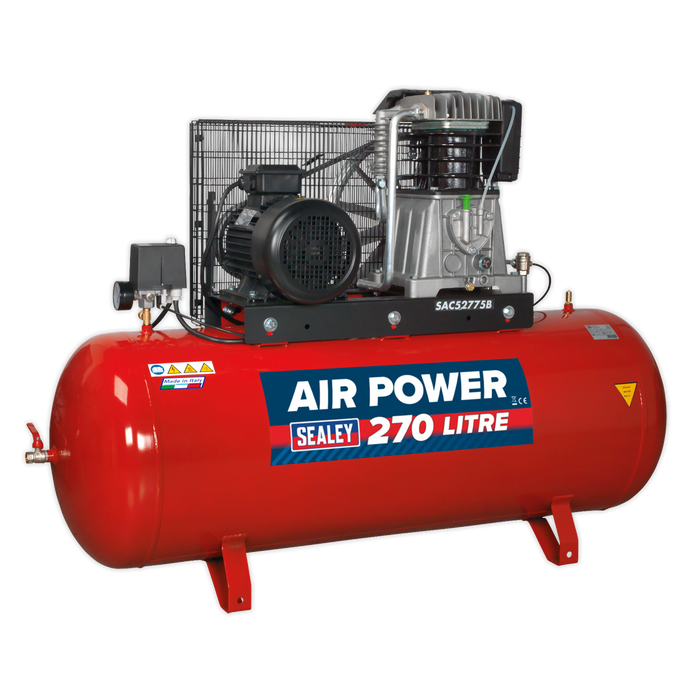 270L Belt Drive Air Compressor with Cast Cylinders 7.5hp 2-Stage | SAC52775B