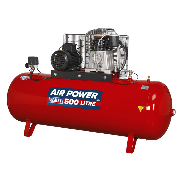 500L Belt Drive Air Compressor with Cast Cylinders 7.5hp 2-Stage | SAC55075B