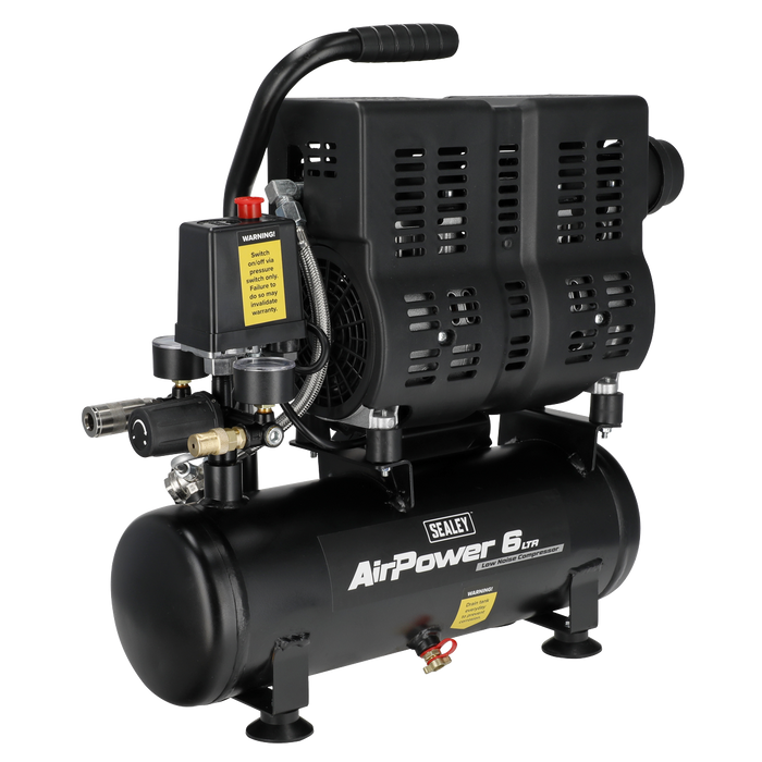 6L Oil Free Low Noise Direct Drive Air Compressor 1hp | SAC6000S