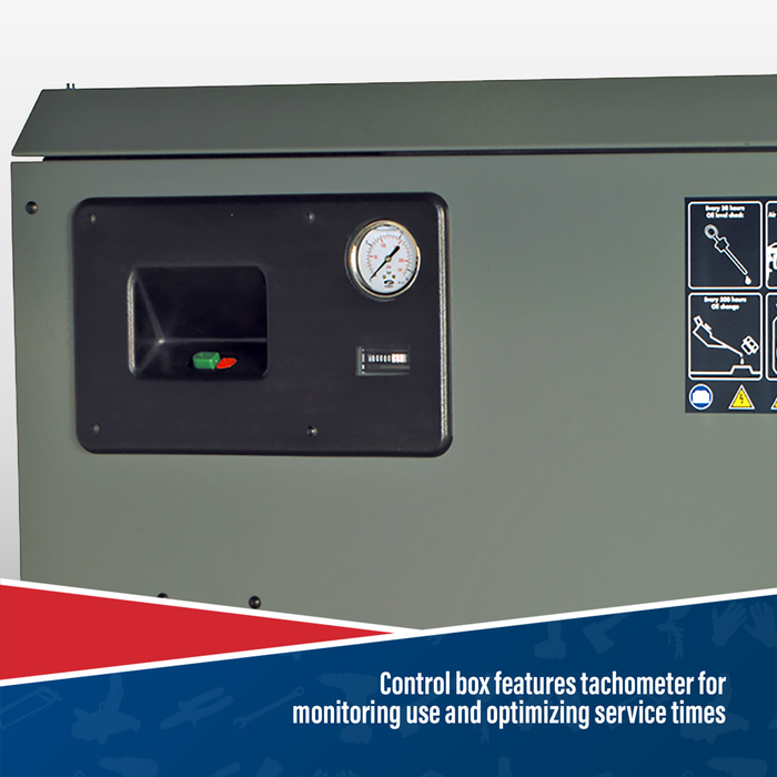 270L Low Noise Belt Drive Air Compressor with Cast Cylinders 7.5hp 2-Stage | SAC72775BLN