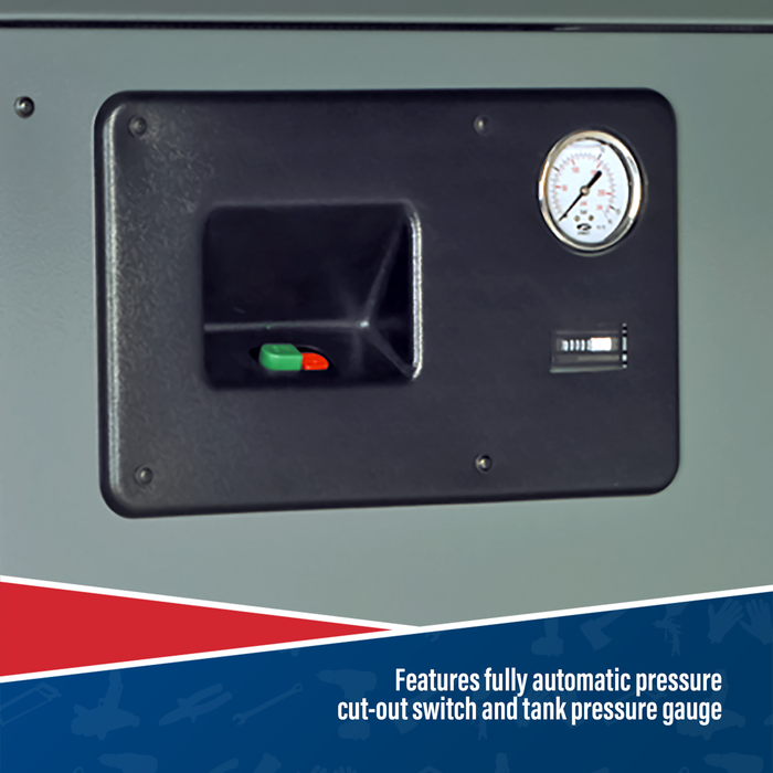270L Low Noise Belt Drive Air Compressor with Cast Cylinders 7.5hp 2-Stage | SAC72775BLN